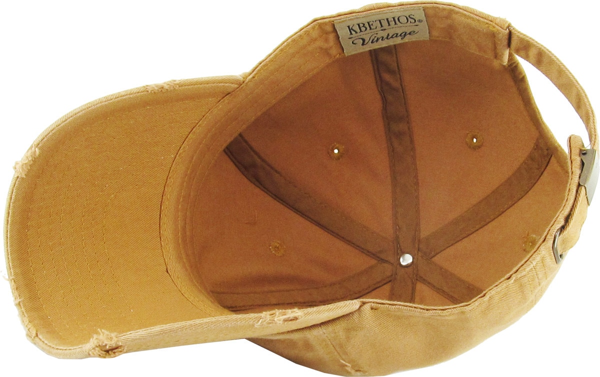 Timber Distressed Vintage Baseball Cap Inside Turned Over View